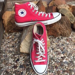 Bright Pink Converse Hi-tops